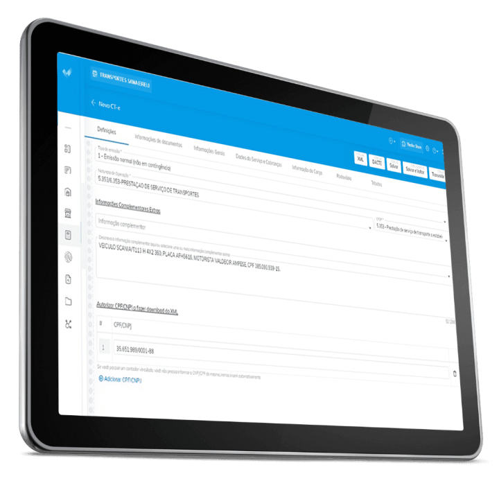 Plataforma para emissão de CTe automzatizada